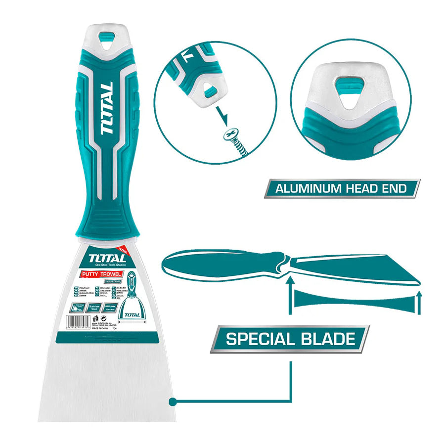 Total 4" Aluminum Putty Trowel THT6831006 Total